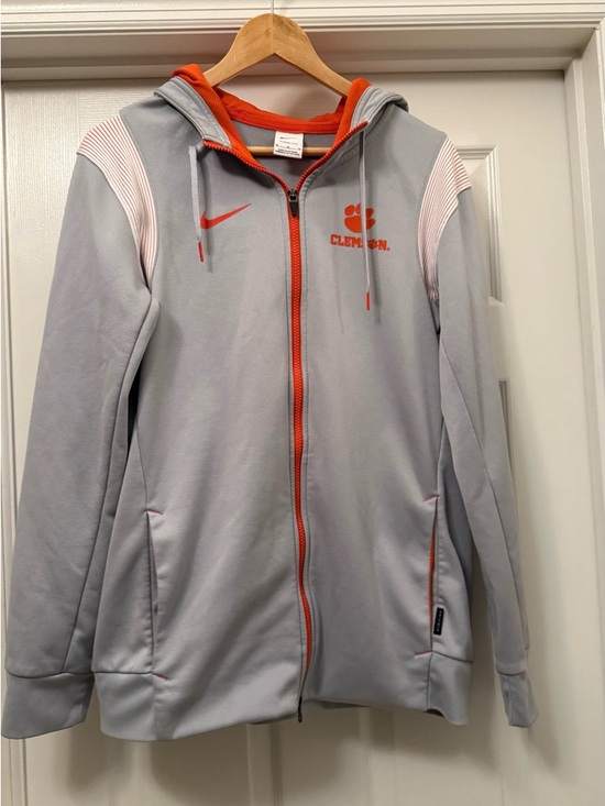 Nike Other - Nike Gray & Orange Clemson Zip-Up Hoodie Size Medium